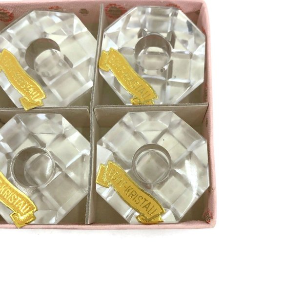 Taper Candle Holders German Cut Crystal, Cut Glass - Picture 3 of 8